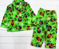 Boy's Flannelette Pyjamas (100% Cotton) - Disney Jake and the Neverland Pirates Pyjamas - Size 3 - Green - Limited Stock